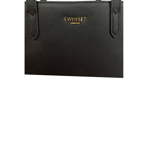 Twinset Black PU Women Shoulder Bag - ClickThatClicks 