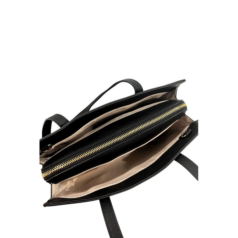 Twinset Black PU Women Shoulder Bag - ClickThatClicks 