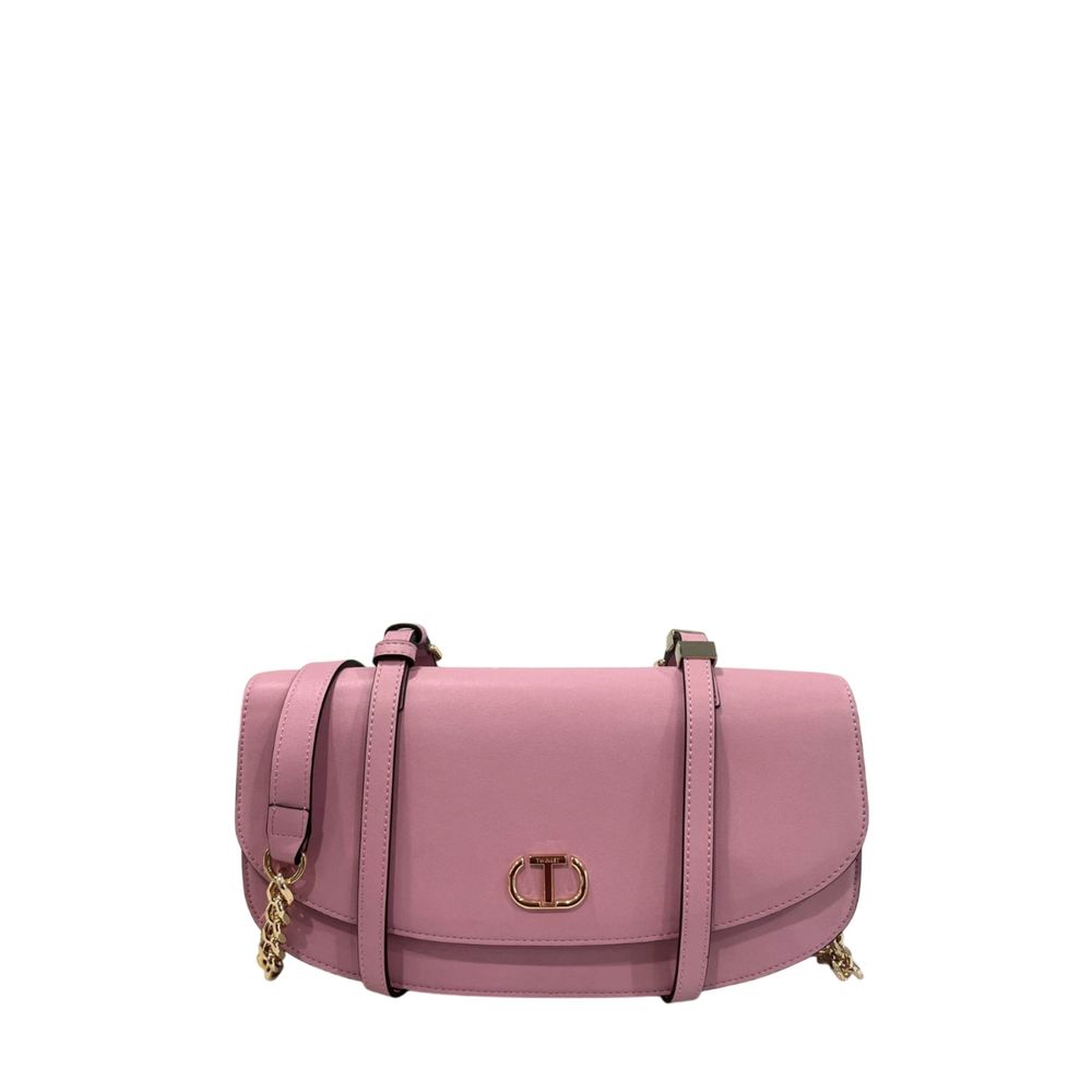 Twinset Pink PU Women Shoulder Bag - ClickThatClicks 