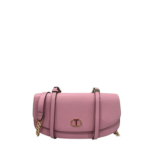 Twinset Pink PU Women Shoulder Bag - ClickThatClicks 