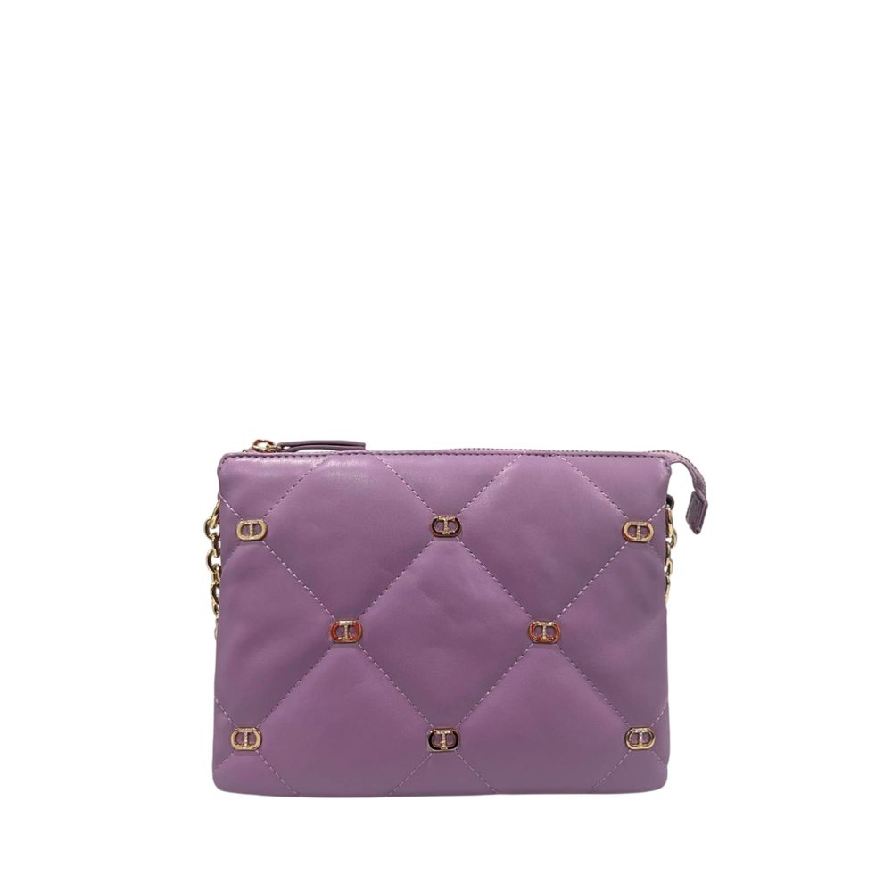 Twinset Purple Faux Leather Women Crossbody Bag - ClickThatClicks 