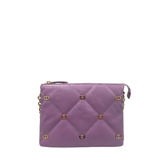 Twinset Purple Faux Leather Women Crossbody Bag - ClickThatClicks 