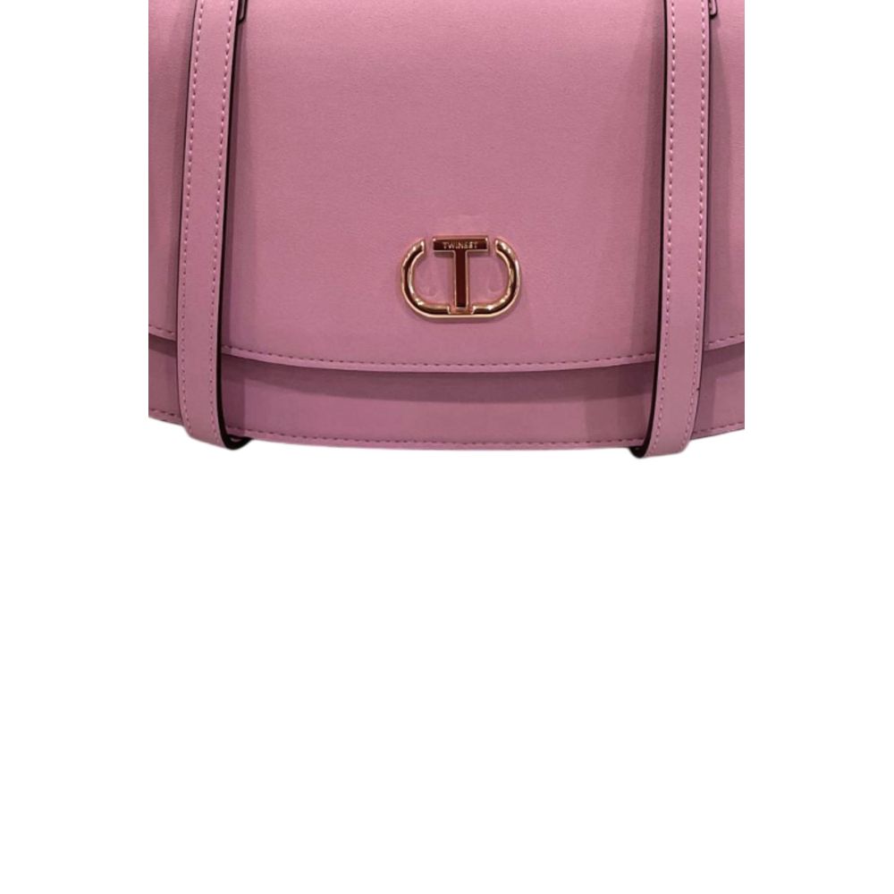 Twinset Pink PU Women Shoulder Bag - ClickThatClicks 