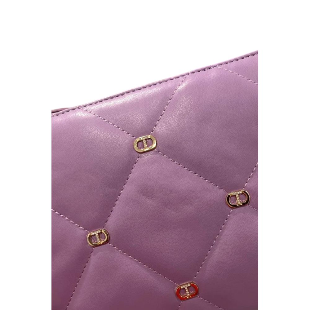 Twinset Purple Faux Leather Women Crossbody Bag - ClickThatClicks 