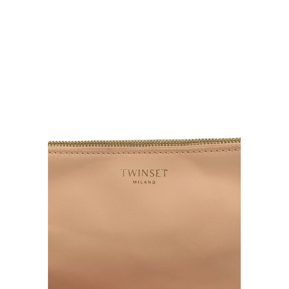 Twinset Pink Polyurethane Women Clutch - ClickThatClicks 