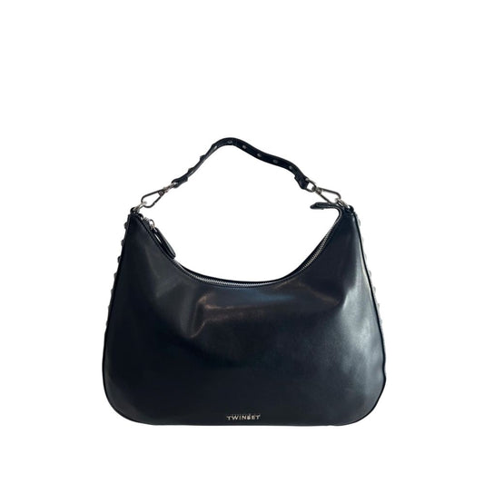 Twinset Black PU Women Shoulder Bag - ClickThatClicks 