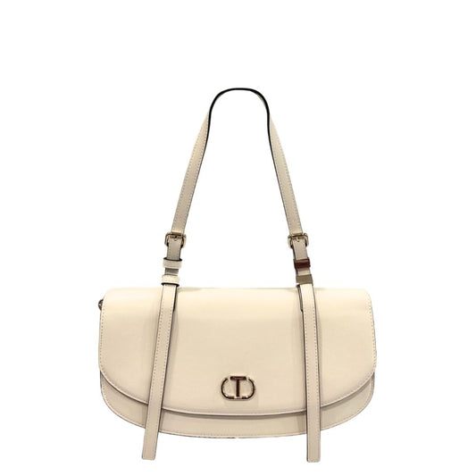 Twinset White PU Women Shoulder Bag - ClickThatClicks 