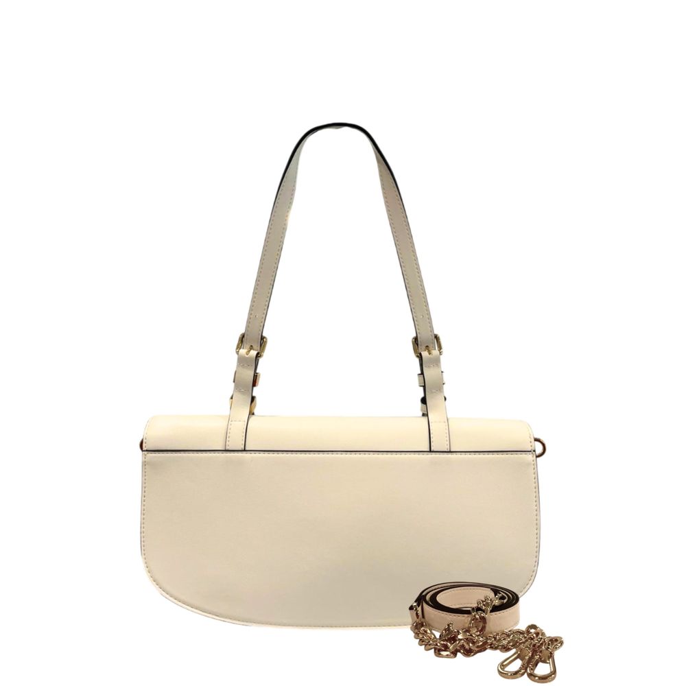 Twinset White PU Women Shoulder Bag - ClickThatClicks 