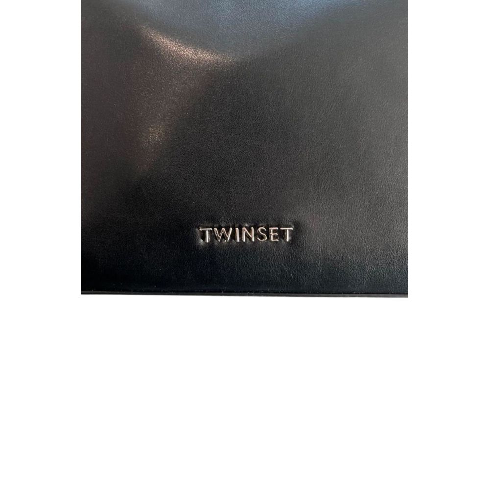 Twinset Black PU Women Shoulder Bag - ClickThatClicks 