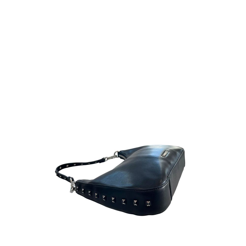 Twinset Black Polyurethane Women Shoulder Bag - ClickThatClicks 