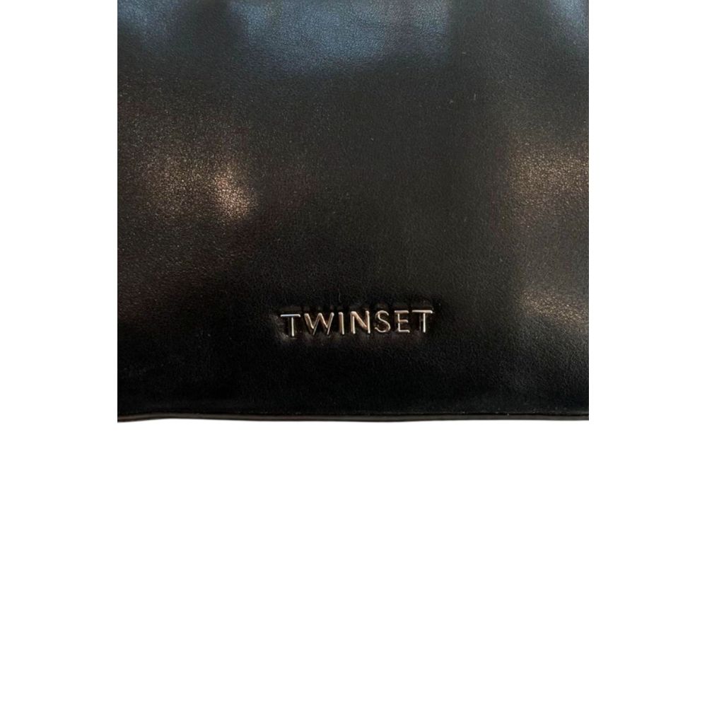 Twinset Black Polyurethane Women Shoulder Bag - ClickThatClicks 