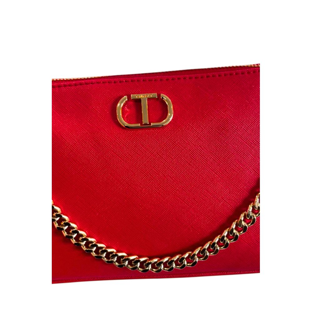 Twinset Red PU Women Crossbody Bag - ClickThatClicks 
