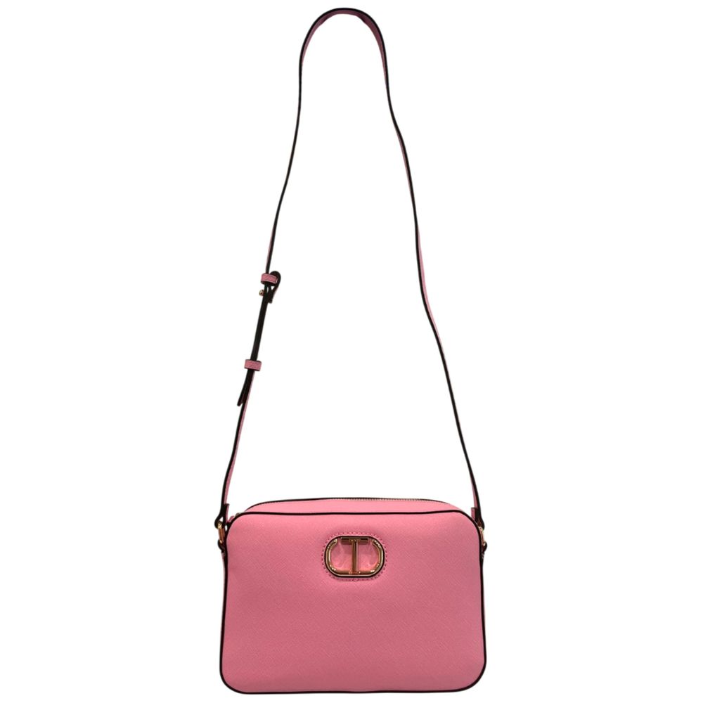 Twinset Pink PU Women Crossbody Bag - ClickThatClicks 