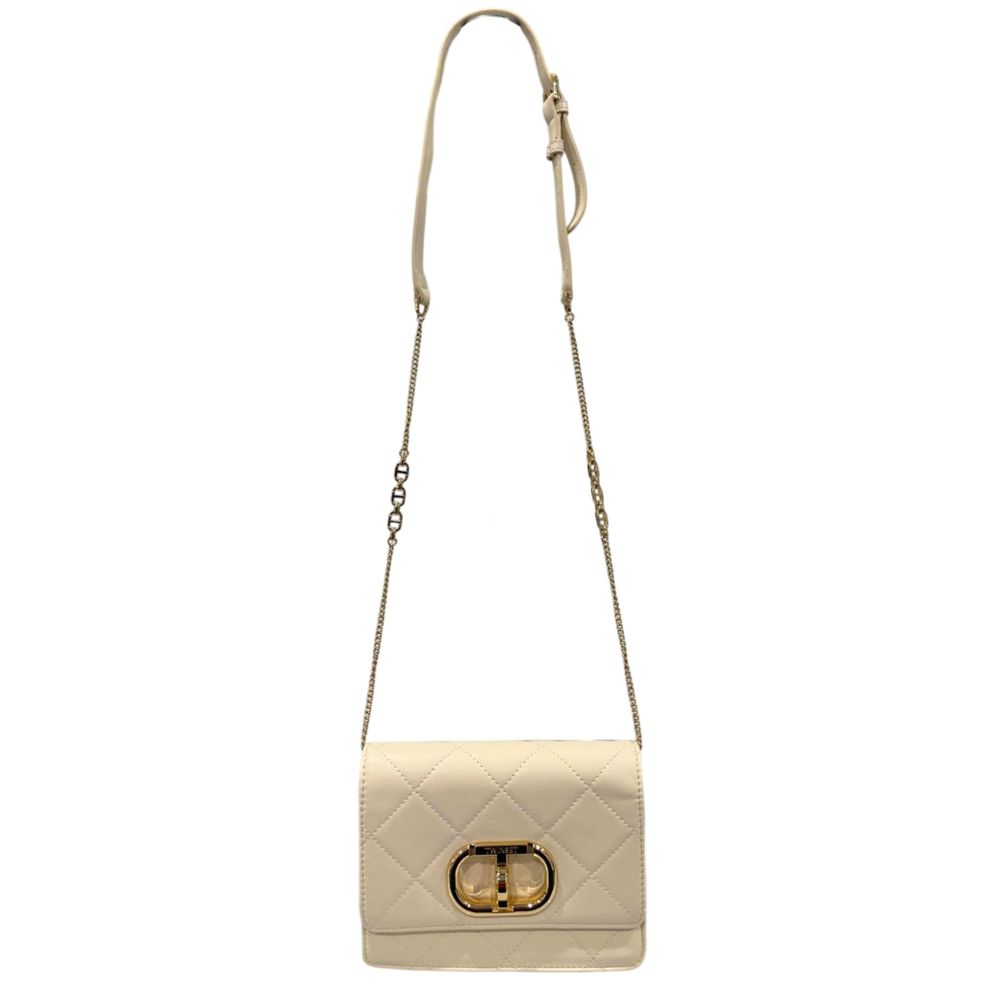 Twinset Beige PU Women Crossbody Bag - ClickThatClicks 
