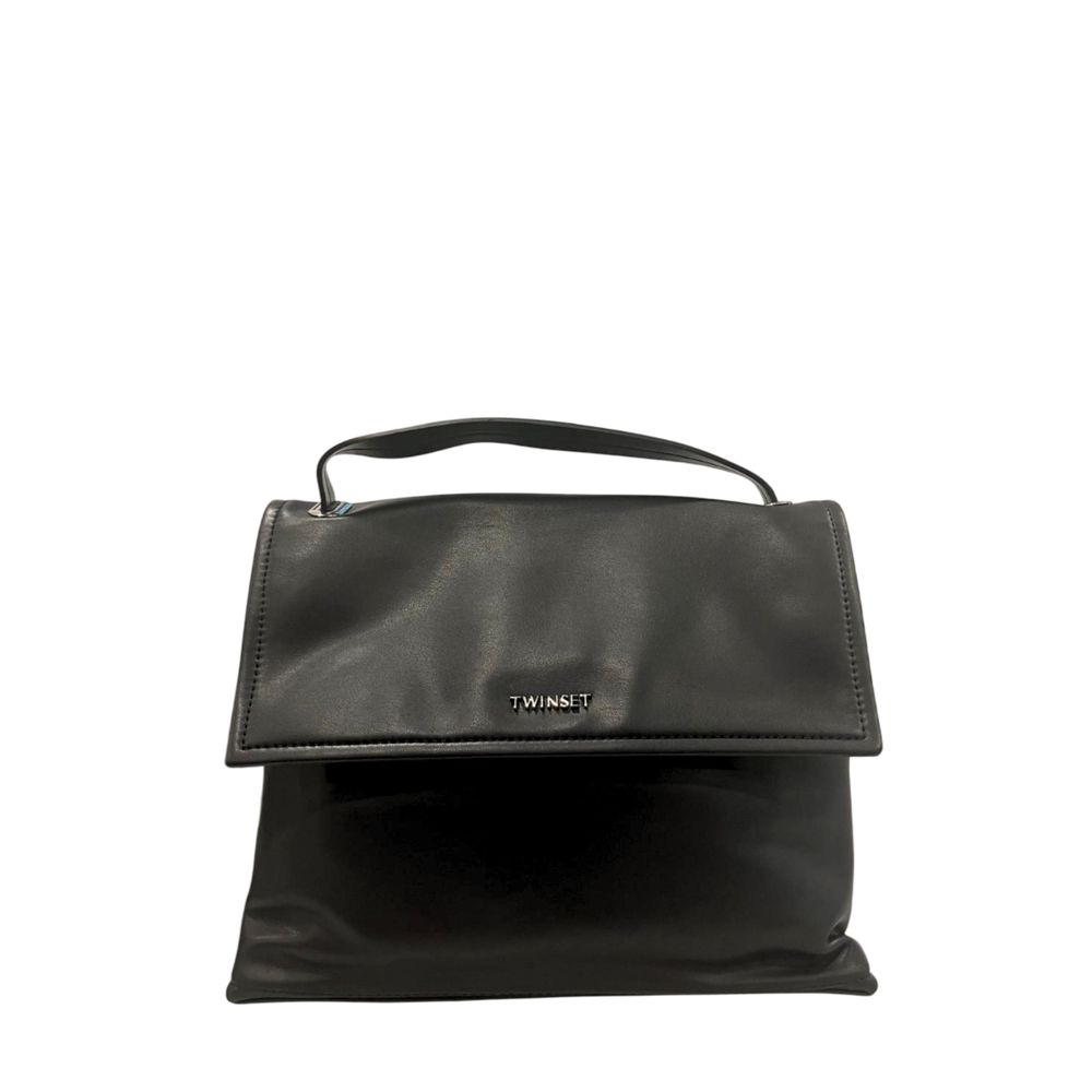 Twinset Black PU Women Handbag - ClickThatClicks 