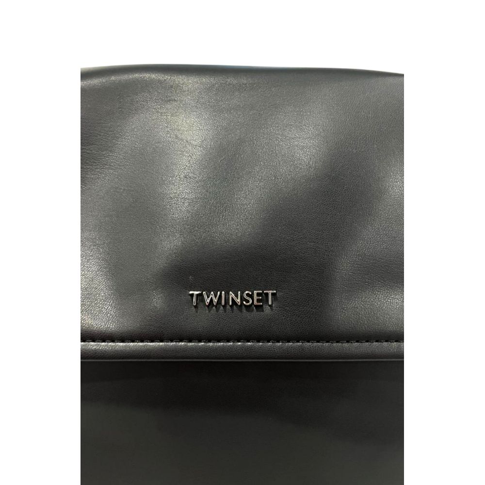Twinset Black PU Women Handbag - ClickThatClicks 