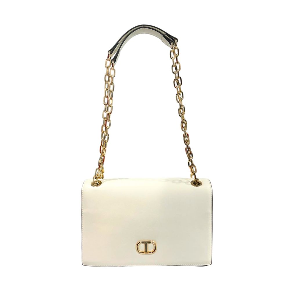 Twinset White PU Women Crossbody - ClickThatClicks 