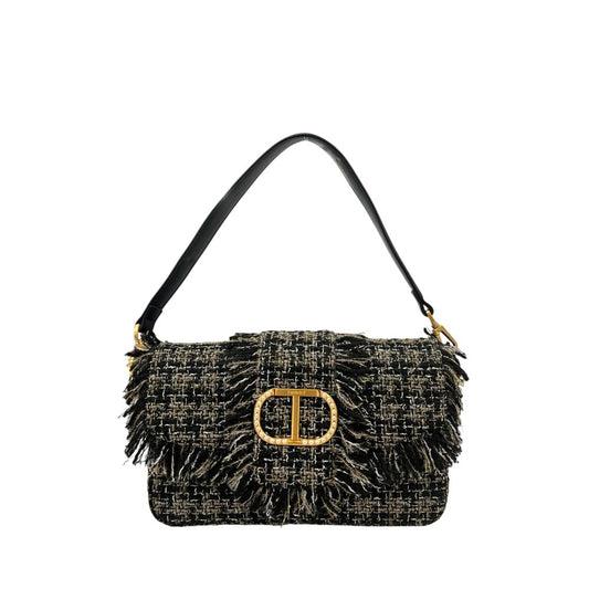 Twinset Black PU Women Shoulder Bag - ClickThatClicks 