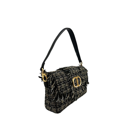 Twinset Black PU Women Shoulder Bag - ClickThatClicks 