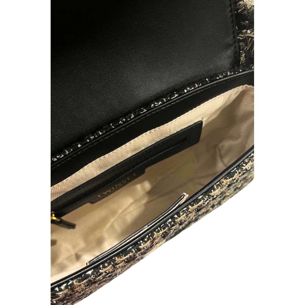 Twinset Black PU Women Shoulder Bag - ClickThatClicks 