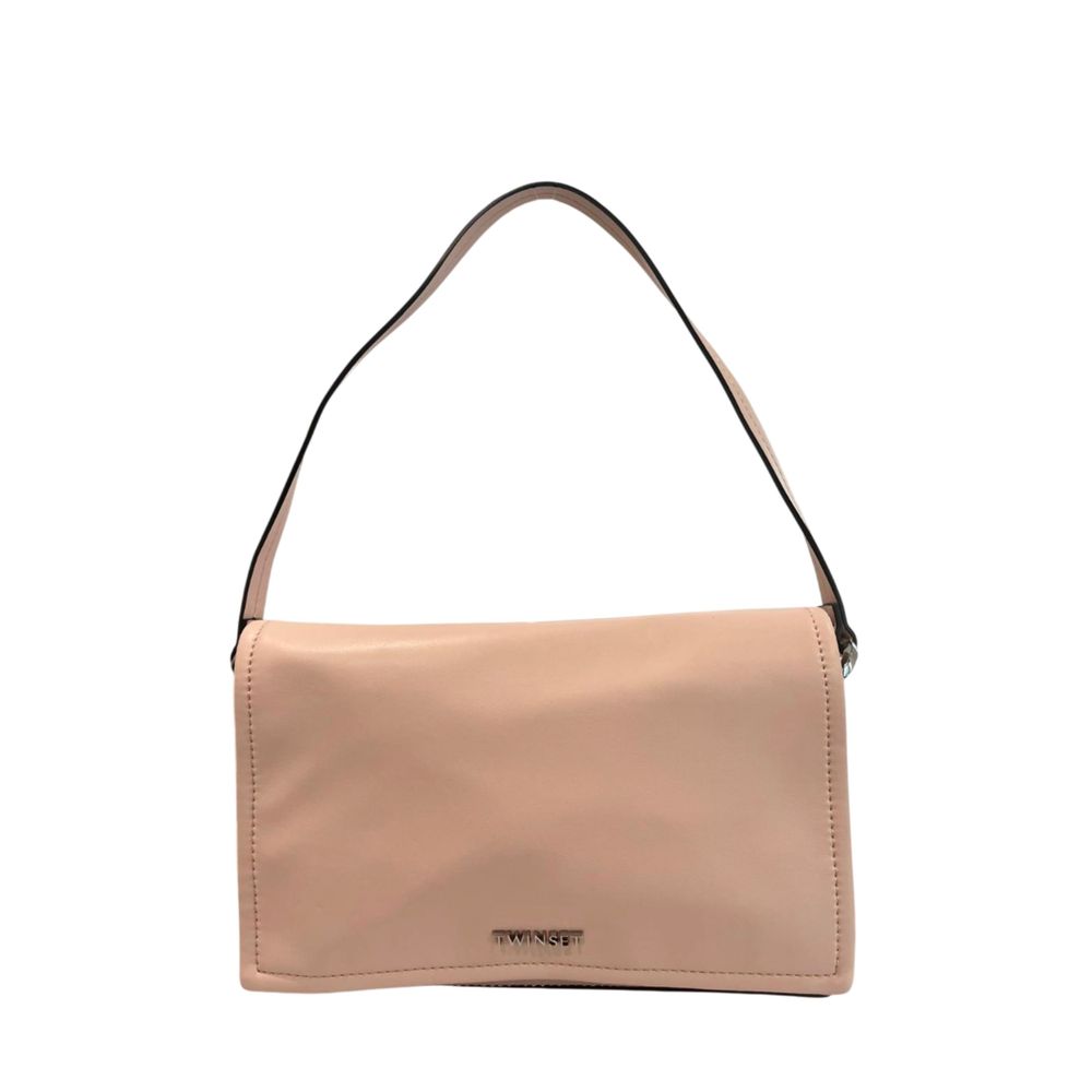 Twinset Pink Polyurethane Women Shoulder Bag - ClickThatClicks 