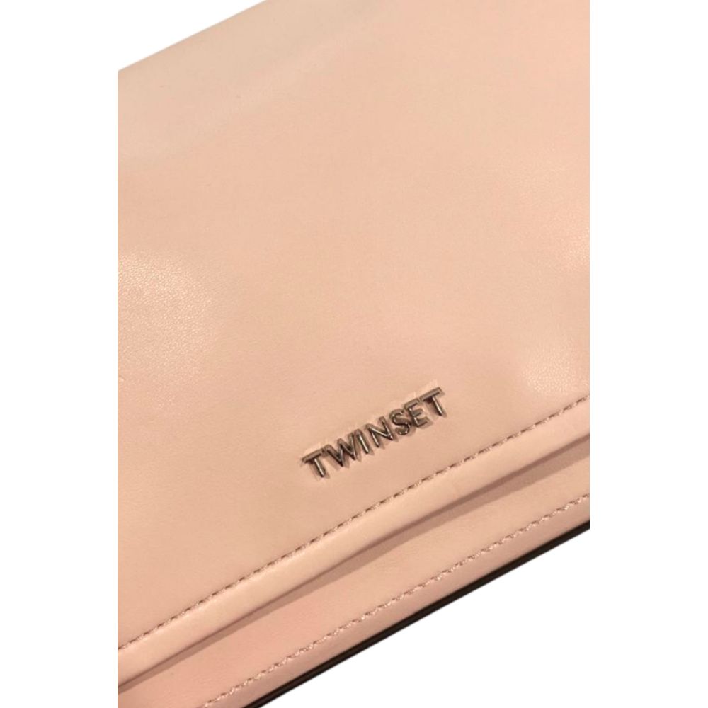 Twinset Pink Polyurethane Women Shoulder Bag - ClickThatClicks 