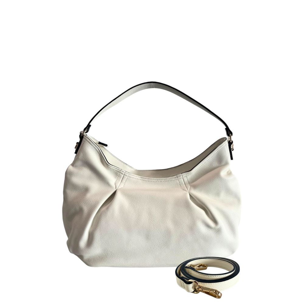 Twinset White PU Women Shoulder Bag - ClickThatClicks 