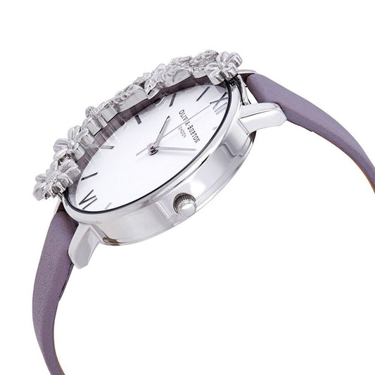Olivia Burton Purple Artificial Leather Dress Watch - ClickThatClicks 