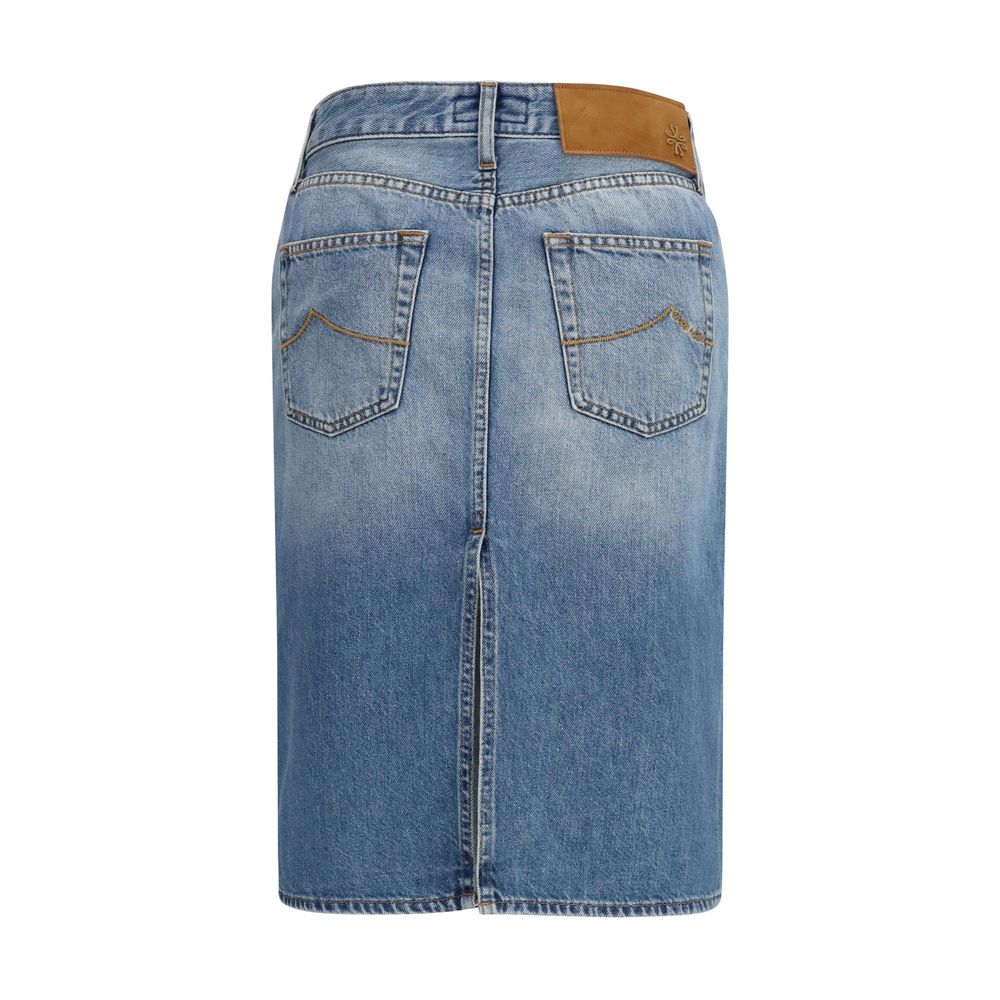 Jacob Cohen Blue Denim Skirt - ClickThatClicks 