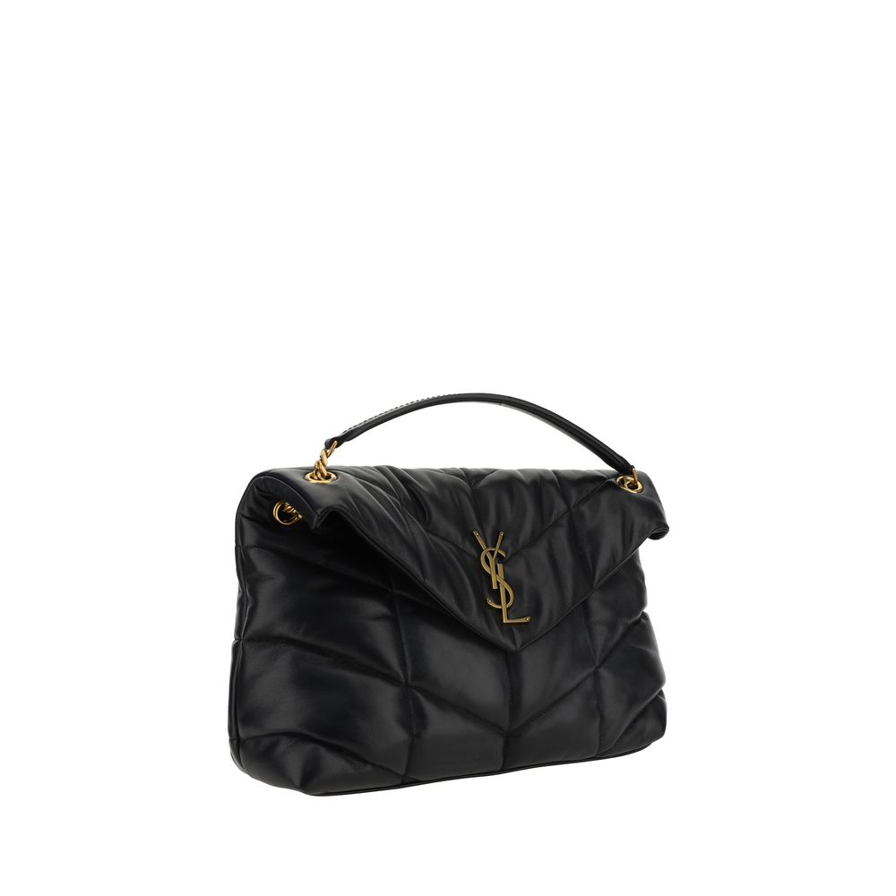Saint Laurent Black Lamb Leather Shoulder Bag - ClickThatClicks 