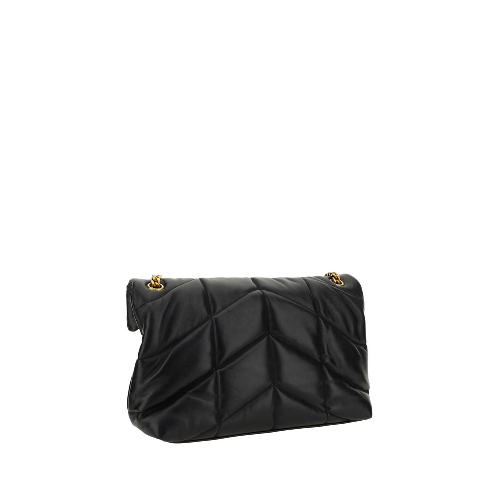 Saint Laurent Black Lamb Leather Shoulder Bag - ClickThatClicks 