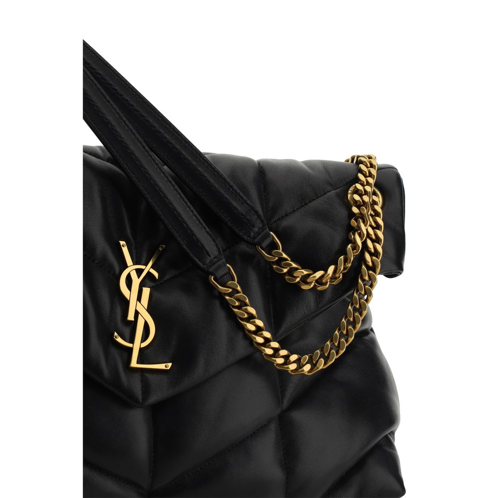 Saint Laurent Black Lamb Leather Shoulder Bag - ClickThatClicks 