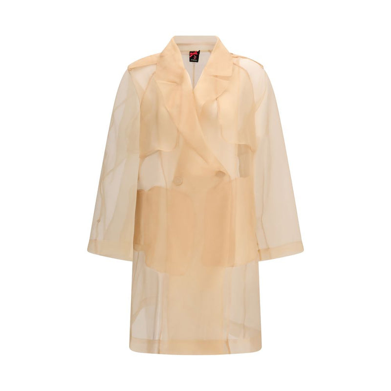PINKO Multicolor Silk Trench Coat - ClickThatClicks 