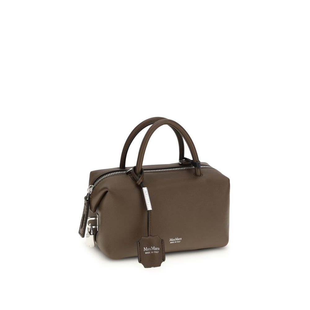 Max Mara Brown Calf Leather Bos Taurus Handbag - ClickThatClicks 