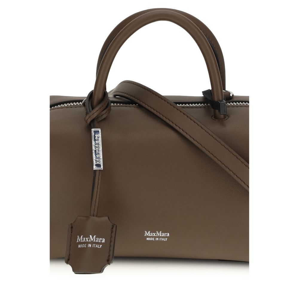 Max Mara Brown Calf Leather Bos Taurus Handbag - ClickThatClicks 