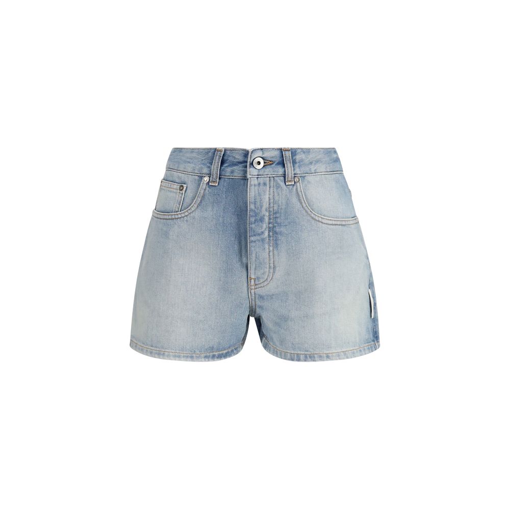 Off-White Blue Denim Shorts - ClickThatClicks 