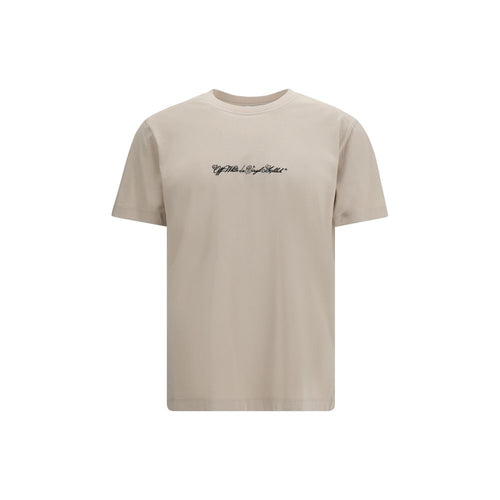 Off-White Beige Cotton T-Shirt - ClickThatClicks 