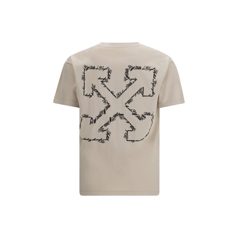 Off-White Beige Cotton T-Shirt - ClickThatClicks 