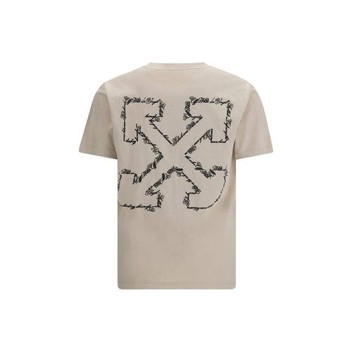 Off-White Beige Cotton T-Shirt - ClickThatClicks 