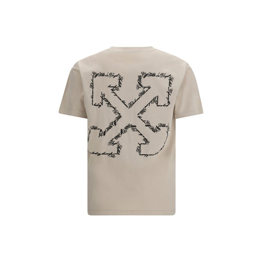 Off-White Beige Cotton T-Shirt - ClickThatClicks 