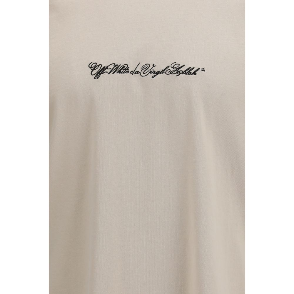 Off-White Beige Cotton T-Shirt - ClickThatClicks 