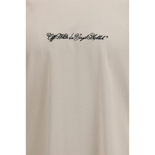 Off-White Beige Cotton T-Shirt - ClickThatClicks 