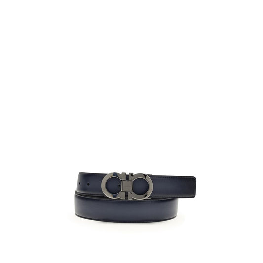 Ferragamo Black Calf Leather Bos Taurus Regular Belt - ClickThatClicks 