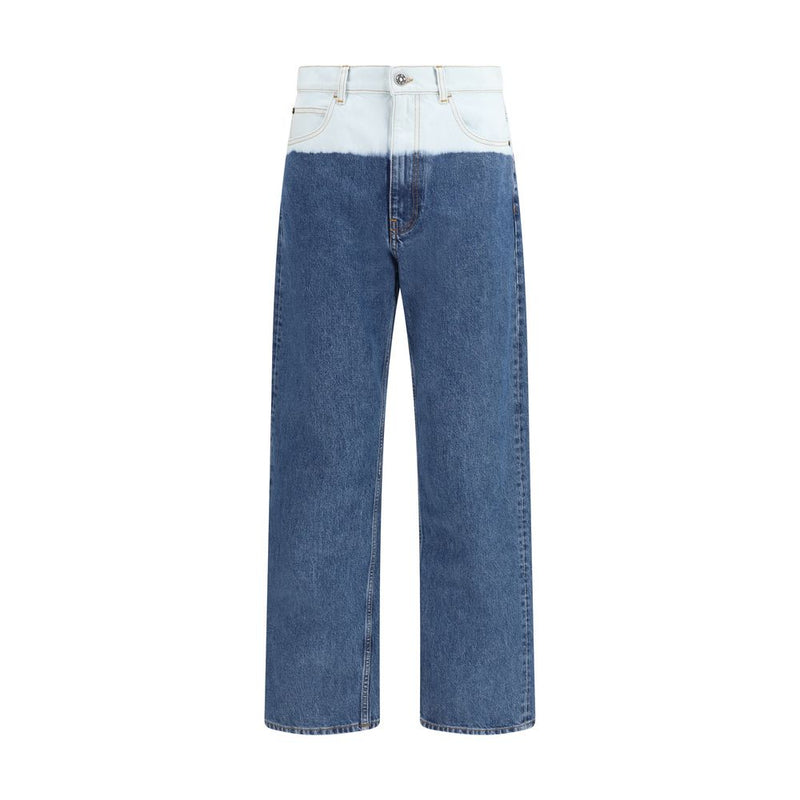 Marni Blue Cotton Straight-Leg Jeans - ClickThatClicks 