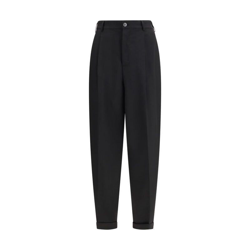 Marni Black Fleece Wool Casual Pants - ClickThatClicks 