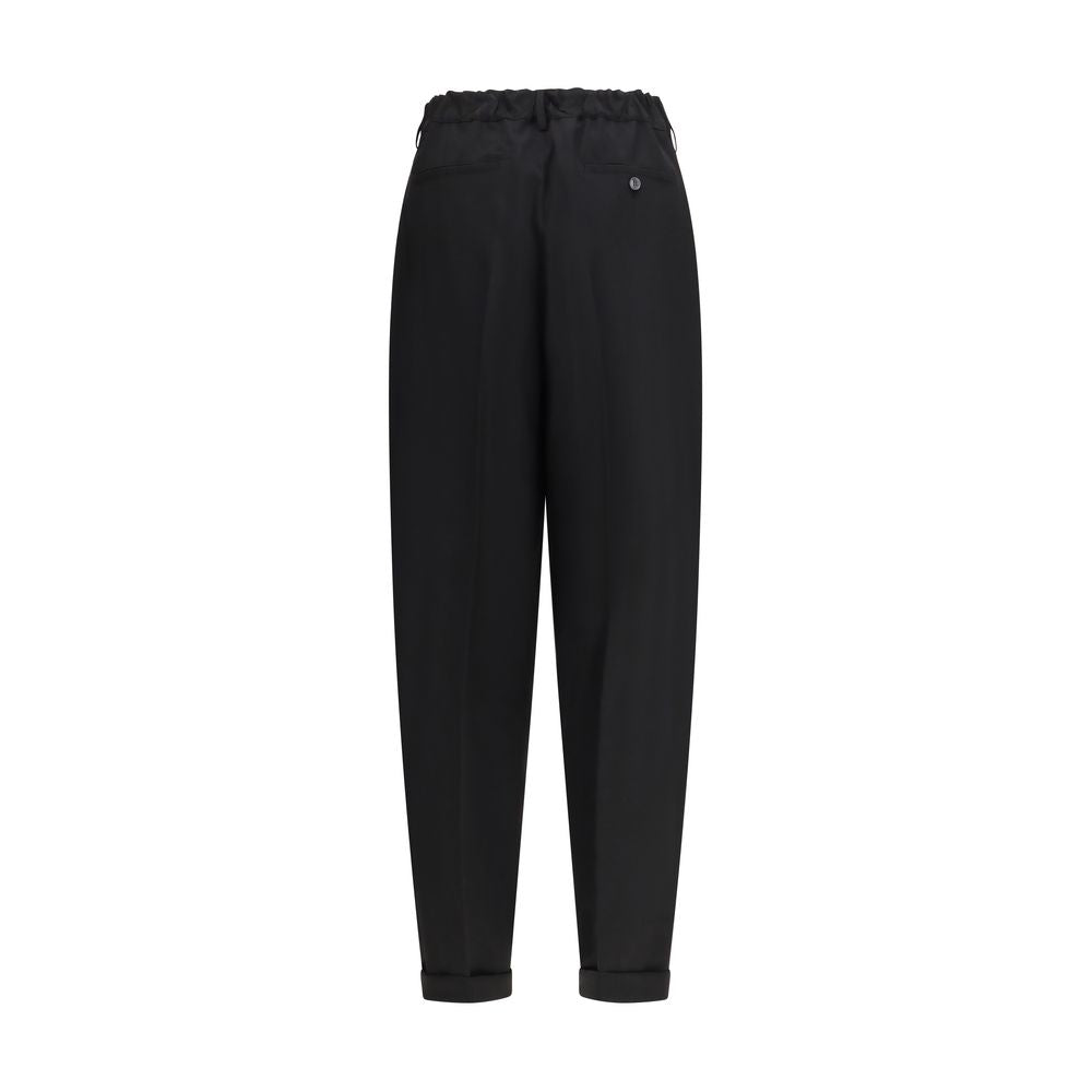 Marni Black Fleece Wool Casual Pants - ClickThatClicks 