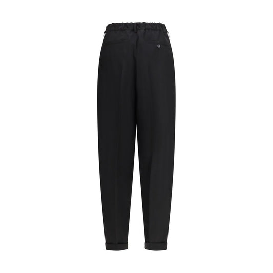 Marni Black Fleece Wool Casual Pants - ClickThatClicks 