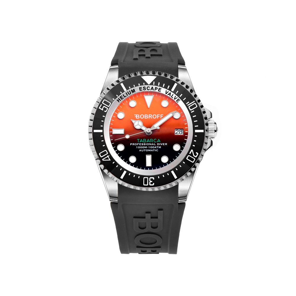 Bobroff Black Rubber Sport Watch - ClickThatClicks 