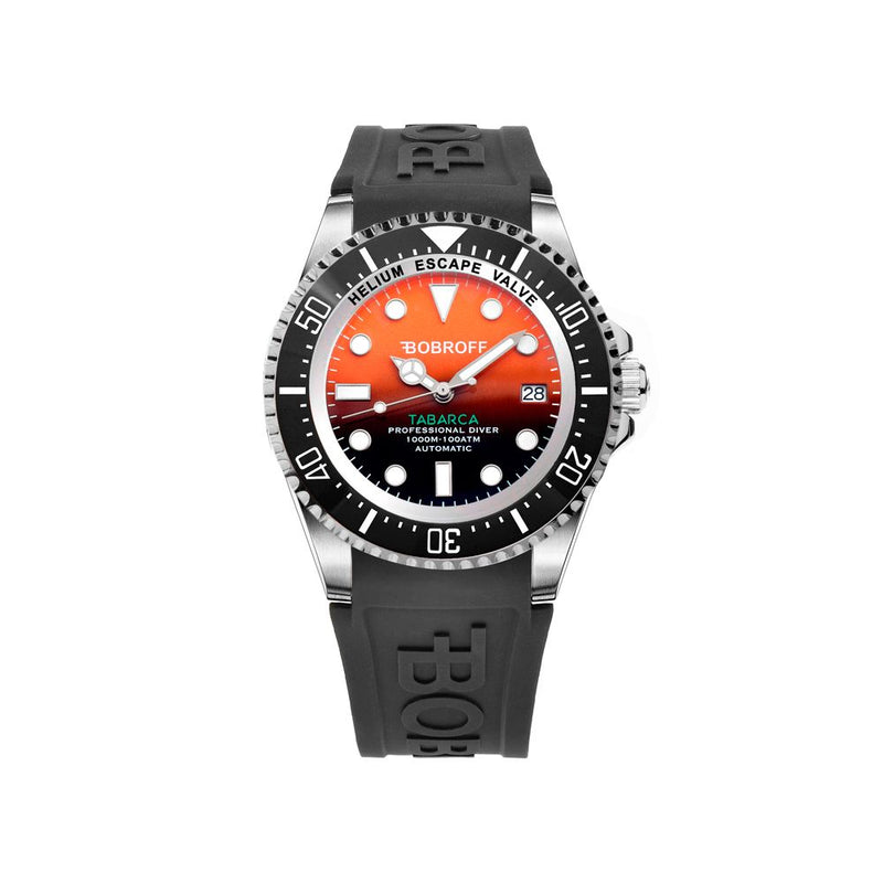 Bobroff Black Rubber Sport Watch - ClickThatClicks 