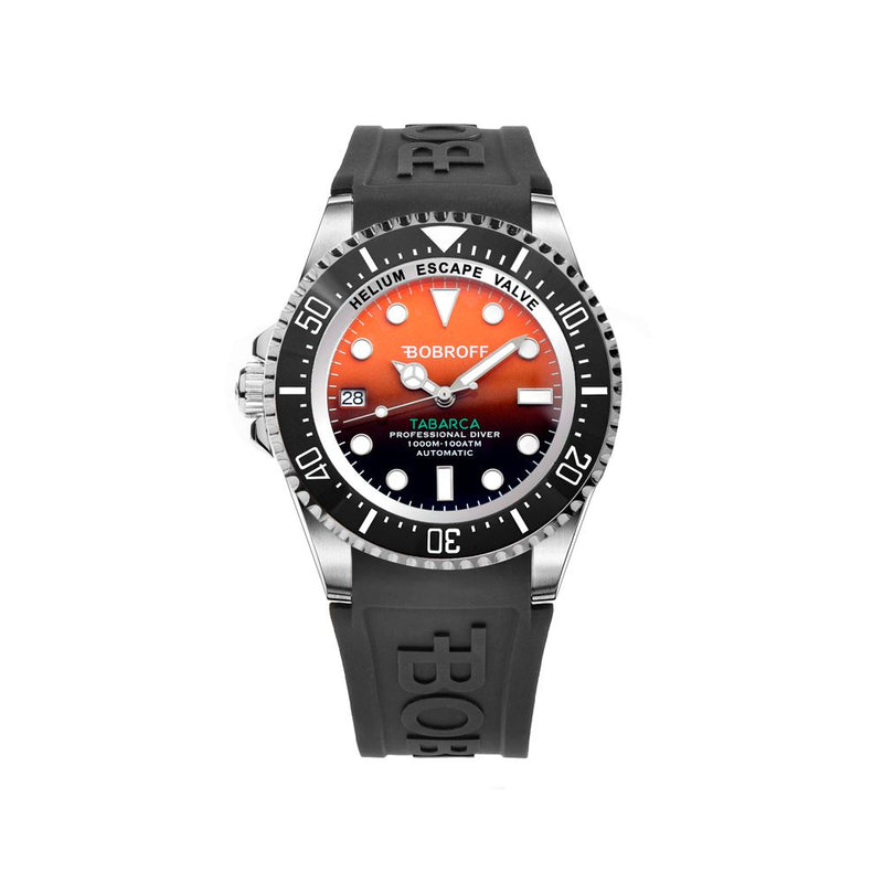 Bobroff Black Rubber Sport Watch - ClickThatClicks 